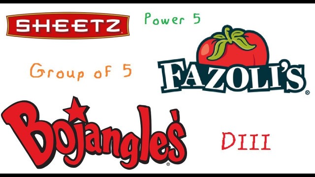 'fast food tier list using levels of college football as tiers'