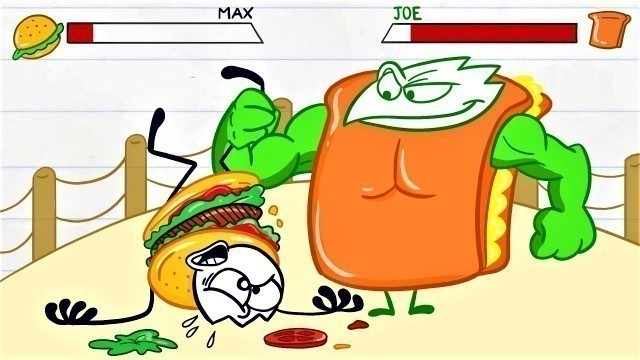 'Nate Has A Food Battle In The Ring | Animated Cartoons Characters | Animated Short Films'