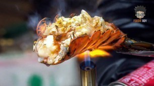 'Korean Street Food | Roasted Lobster with Cheese in Myeong-Dong, Seoul Korea'