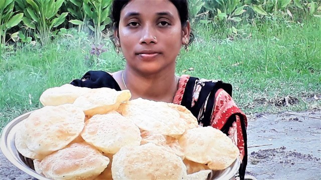 'Breakfast Recipe | Bangali Luchi Aloor Dum Recipes Village Style Cooking By Street Village Food'