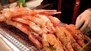 'LOBSTER CRAB SEAFOOD - Japanese Street Food -  Kuromon Osaka Japan'