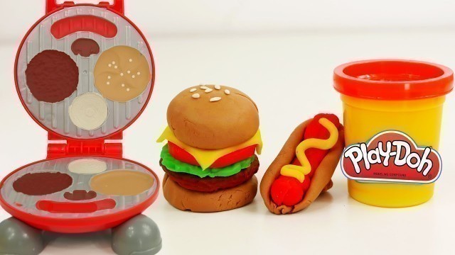 'Play Doh Food Hamburger Cooking Burger Barbecue Playset'