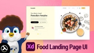 'UI Design Exercise  - Food Landing Page UI (Adobe XD)'