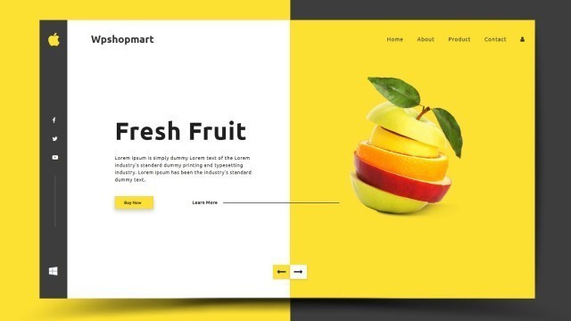 'How to Create organic food website design using HTML & CSS | Wpshopmart'