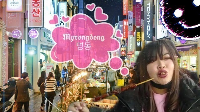 'The multi national street food in Myeongdong 명동 