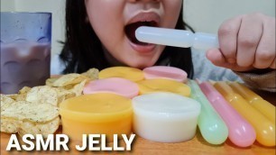 'ASMR JELLY | ASMR PUDING | MOST POPULAR FOOD FOR ASMR | EATING SOUNDS | ASMR JELLY STRAWS'