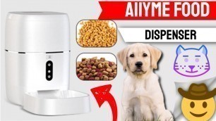 'AIIYME Food Dispenser Dog Cat Feeder, Wi-Fi Enabled APP with Voice Recorder'