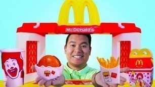 'Mcdonalds Restaurant Fast Food Hamburger Toy Store Pretend Play Kids Toys'