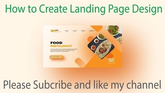 'Landing Page Design, Food Restaurant'