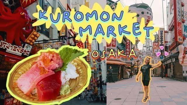 'Eating Seafood at Kuromo Fish Market Osaka'