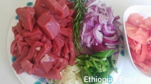 'Ethiopian Tibs - How to make Tibs - Ethiopian Food - ጥብስ አሰራር'