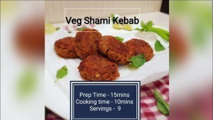 'Veg Shami Kebab | Health with taste |  Diabetic friendly | Healthy food recipe | black gram kebab'