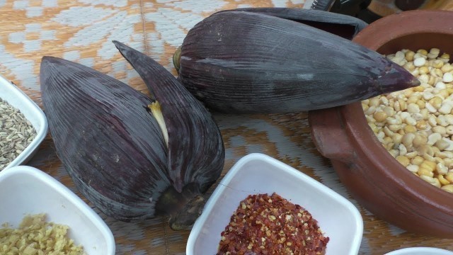 'village Cooking vazhaipoo recipes - Banana Flower vada/ Cooking By Village food Recipes'