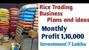 'Rice Trading business plans and ideas | Food grains trading | Business ideas in tamil'