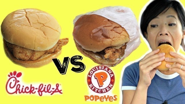 'Chick-Fil-A vs. Popeyes - Battle CHICKEN SANDWICH | Emmymade Fast Food Taste Test'