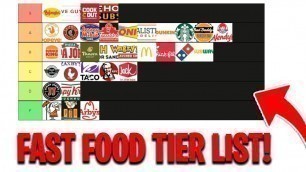 'The ULTIMATE Fast FOOD Tier List! 