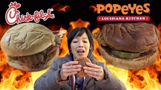 'Popeyes vs. Chik-Fil-A SPICY Chicken Sandwich | Emmymade Fast Food Taste Test'