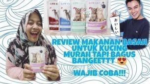 'Review Makanan Kucing wetfood Merk LIFE CAT (1-12 bulan) | Kucing Auto Lahap | RECOMMENDED!!!!!'