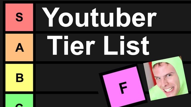 'Youtuber Tier List'