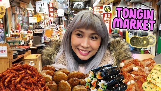 'KOREAN STREET FOOD MUKBANG AT TONGIN MARKET SEOUL'