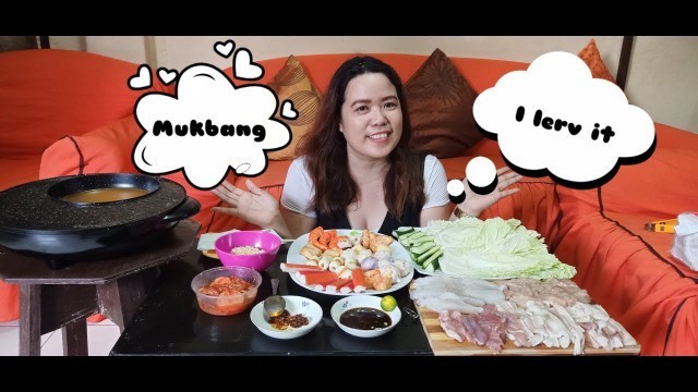 'MUKBANG  KOREAN FOOD + PHIL. FOOD (NEW BBQ KOREAN HOT POT @home)'