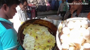 'Simple Breakfast on Kolkata Street | Omelette Toast Tea | Indian Street Foo'