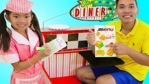 'Emma Pretend Play as Waitress w/ Diner Restaurant Food Kitchen Kids Toys'