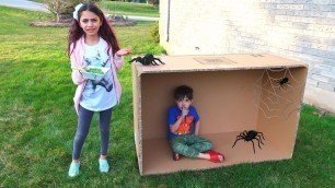 'Heidi and Zack pretend play Hide and Seek and eat healthy food'