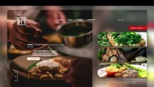 'COOKIT Food & Beverage Recipes | ( Home page design ) | Adobe Illustrator + Adobe XD | SPEED ART'