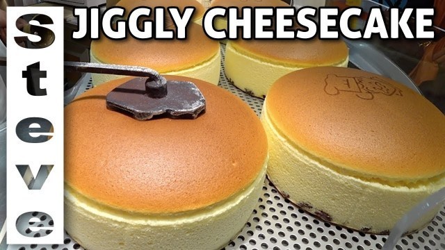 'JAPANESE STREET FOOD - Jiggly Cheesecake - Uncle Rikuro Osaka