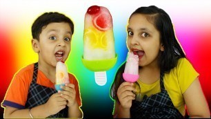 'JELLY ICE CANDY | Learn colours shapes | Kids Cooking real food | Aayu And Pihu Show'