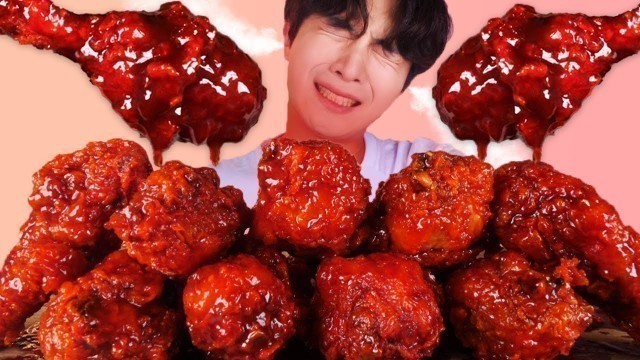 'ENG SUB)OMG! Extreme Spicy Fire Chicken Eating Mukbang