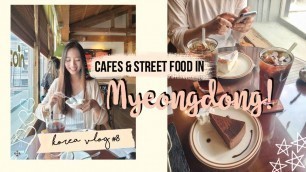 'KOREA VLOG #8: Cafes & Street Food in Myeongdong! + DORM TOUR | Stephanie N'