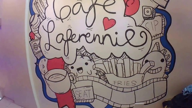 'Cafe Laferennie Doodle Wall Art | THE MAKING'