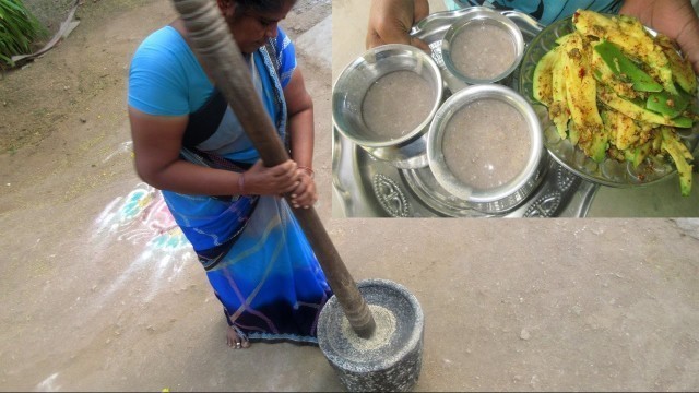 'Cooking Pearl Millet Porridge Recipe in My Village | Traditional Food | VILLAGE FOOD'