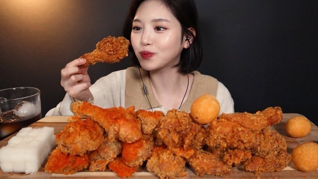 'SUB[광고]바삭끝판왕 ! BBQ 핫황금올리브 후라이드 레드착착치킨 먹방