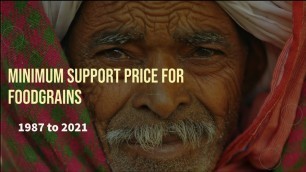 'MINIMUM SUPPORT PRICE FOR FOODGRAINS from 1987 to 2021 / न्यूनतम समर्थन मूल्य / Running bar graph'