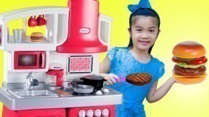 'Hana Pretend Play w/ Hamburger & Hotdog Kitchen Food Cooking Kids Toys'