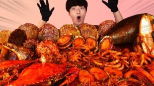 'ENG SUB)Massive Spicy Seafood Boil Braised Eating Mukbang