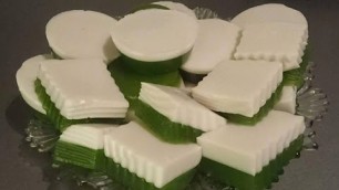 'How to make pandan and coconut jelly Lao food'