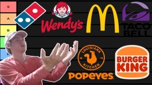 'The Complete Fast Food Tier List'