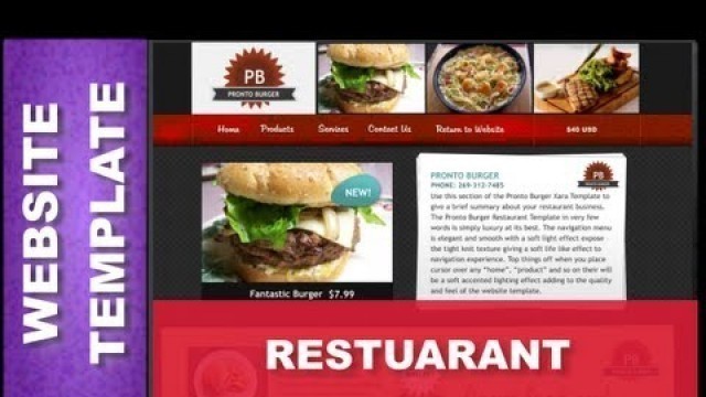 'Website Design Templates: Restaurant Template for Xara Web Designer'