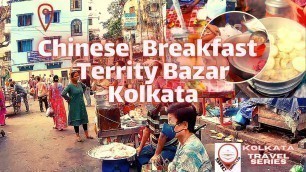 'Territi Bazar | Chinese Breakfast | Kolkata street foods | Momos | Sausages | Spring roll | Wanton'