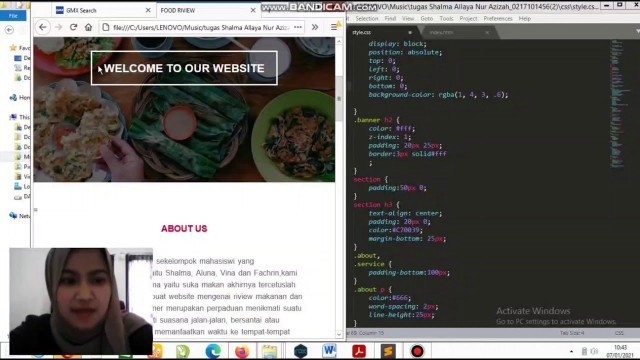 'TUGAS WEB DESIGN \"SAVF FOOD REVIEW\", KELOMPOK 4 KELAS A'