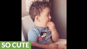 'Baby eats himself into food coma'