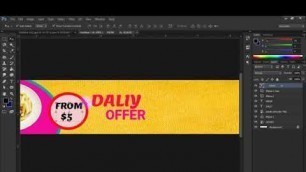 'Google Ads Banner Design In photoshop-Food-Restorunt Web Banner'