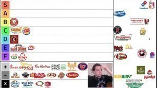 'Fast Food Tier List (43 Places Ranked!!)'