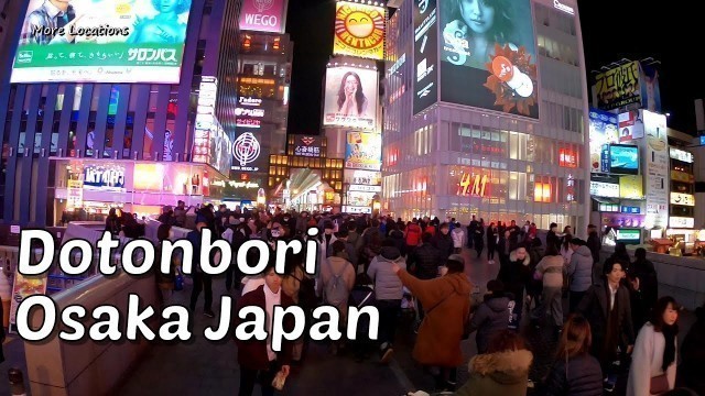 'Dotonbori Shopping Street - Japanese Street Food - Osaka Japan'