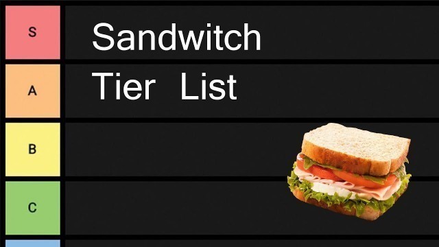 'THE DEFINITIVE SANDWICH TIER LIST'