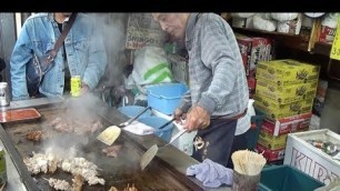 'Japanese Street Food - Grilled Hormones in Nishinari Osaka'